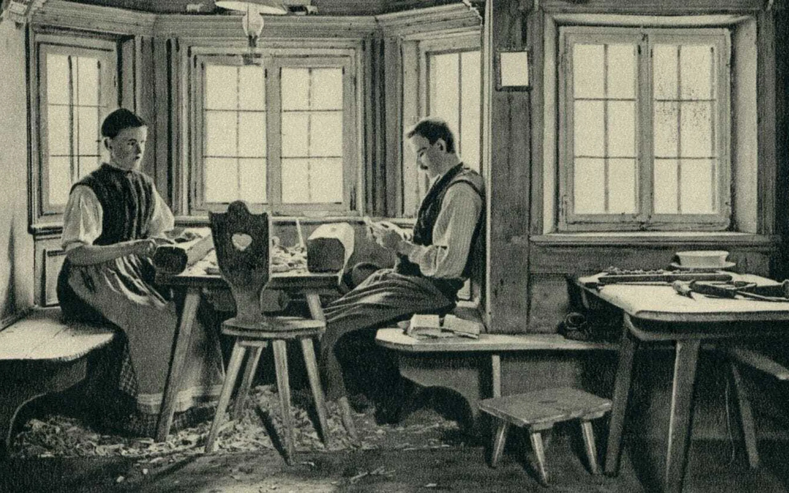 Tipica stube ladina ©Archive Istitut Ladin