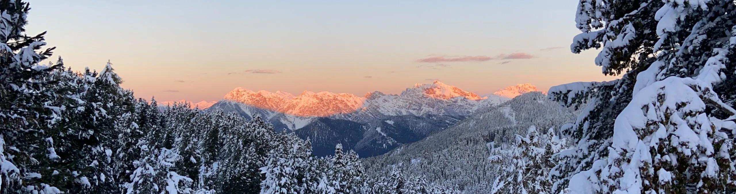 Tramonto inverno passo delle erbe